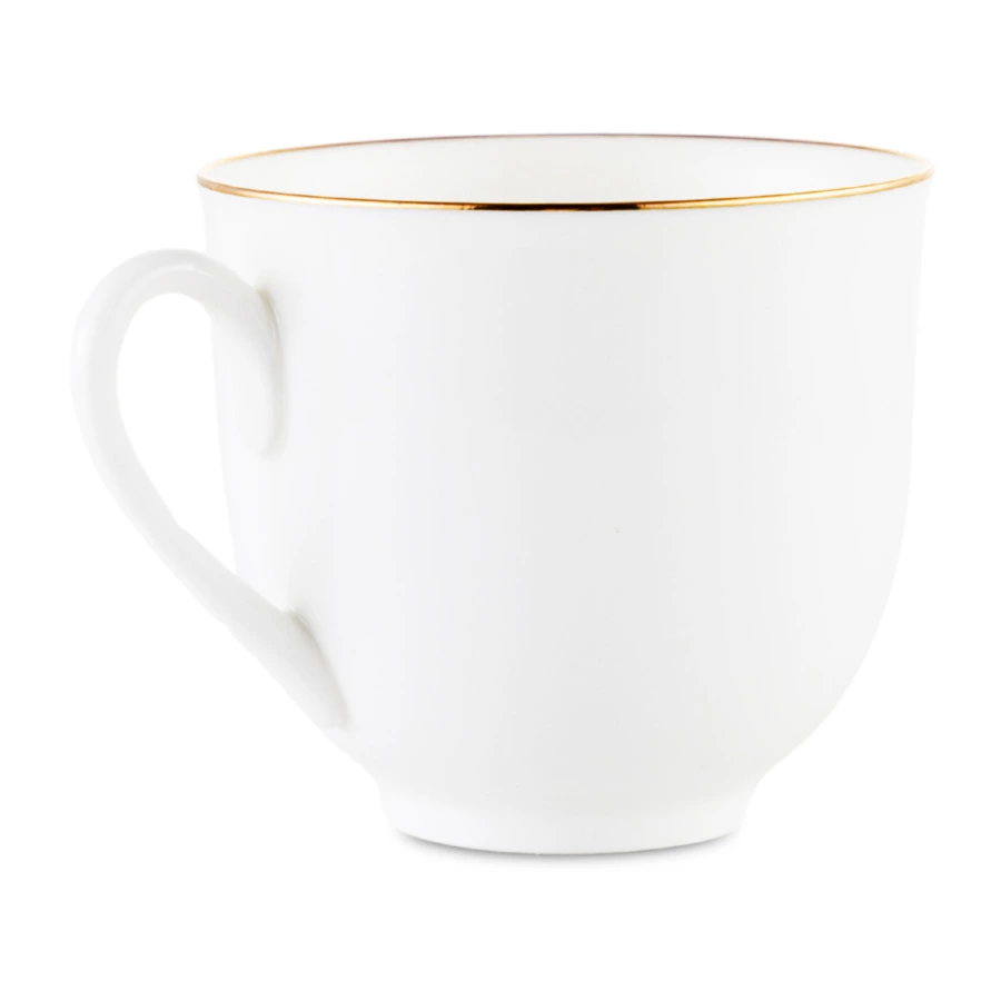 Чашка кофейная с блюдцем ИФЗ Ландыш Фокус Удача 180 мл, фарфор костяной