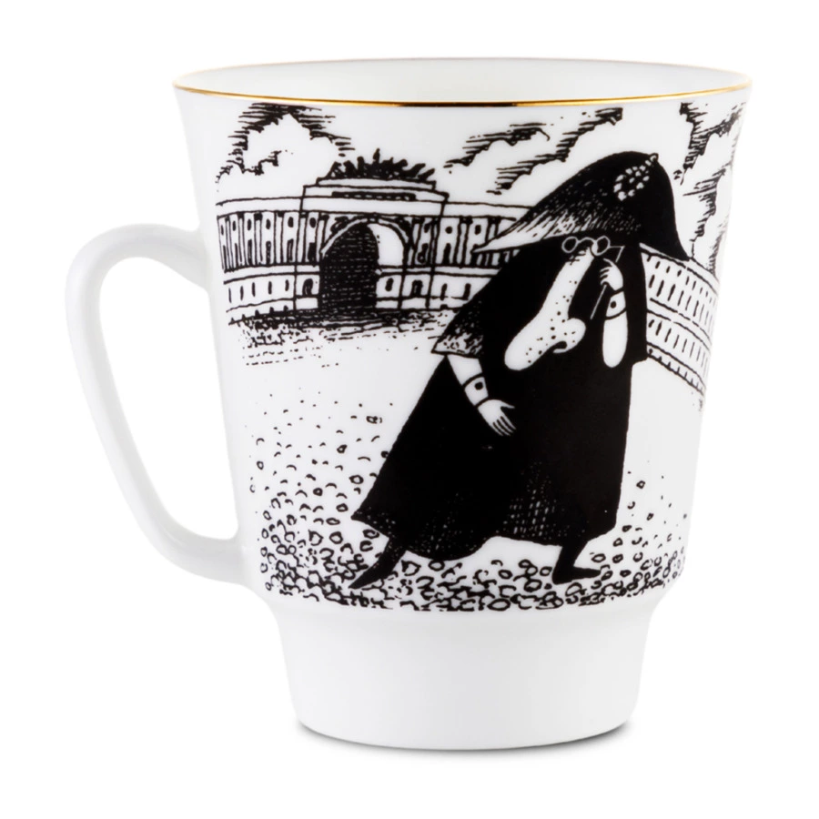 Чашка кофейная с блюдцем ИФЗ Майская Русские писатели Гоголь 165 мл, фарфор костяной