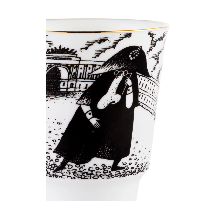 Чашка кофейная с блюдцем ИФЗ Майская Русские писатели Гоголь 165 мл, фарфор костяной