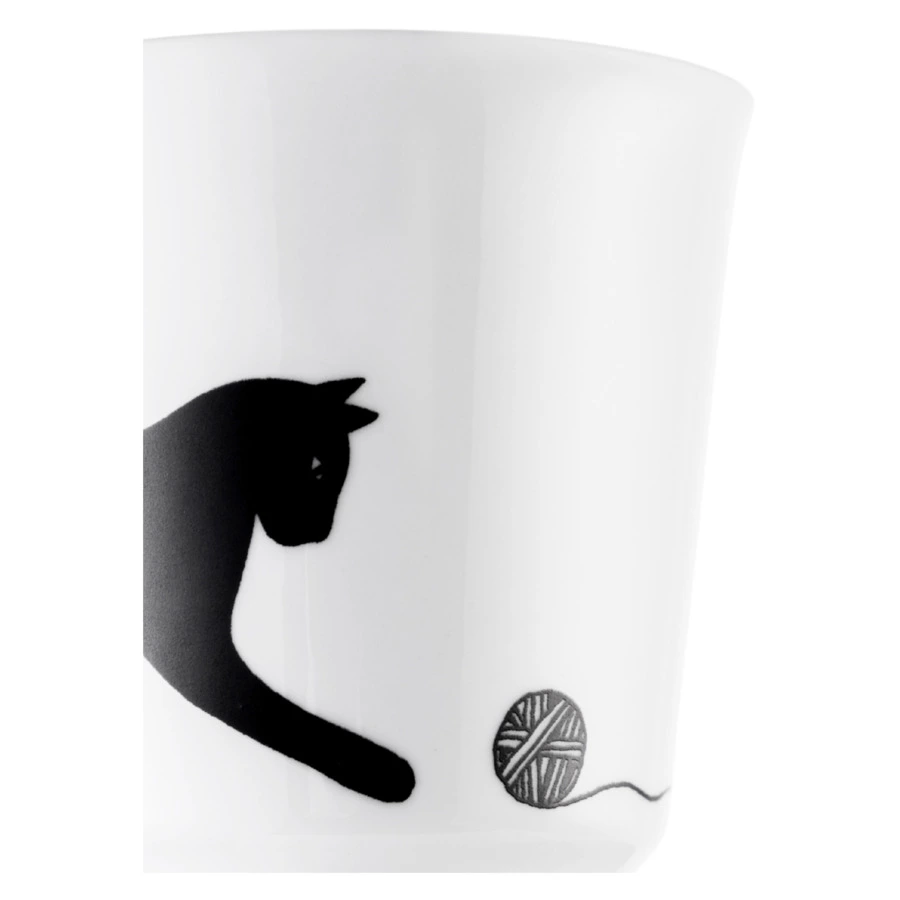 Чашка с блюдцем ИФЗ Майская Веселый клубочек 165 мл, фарфор костяной