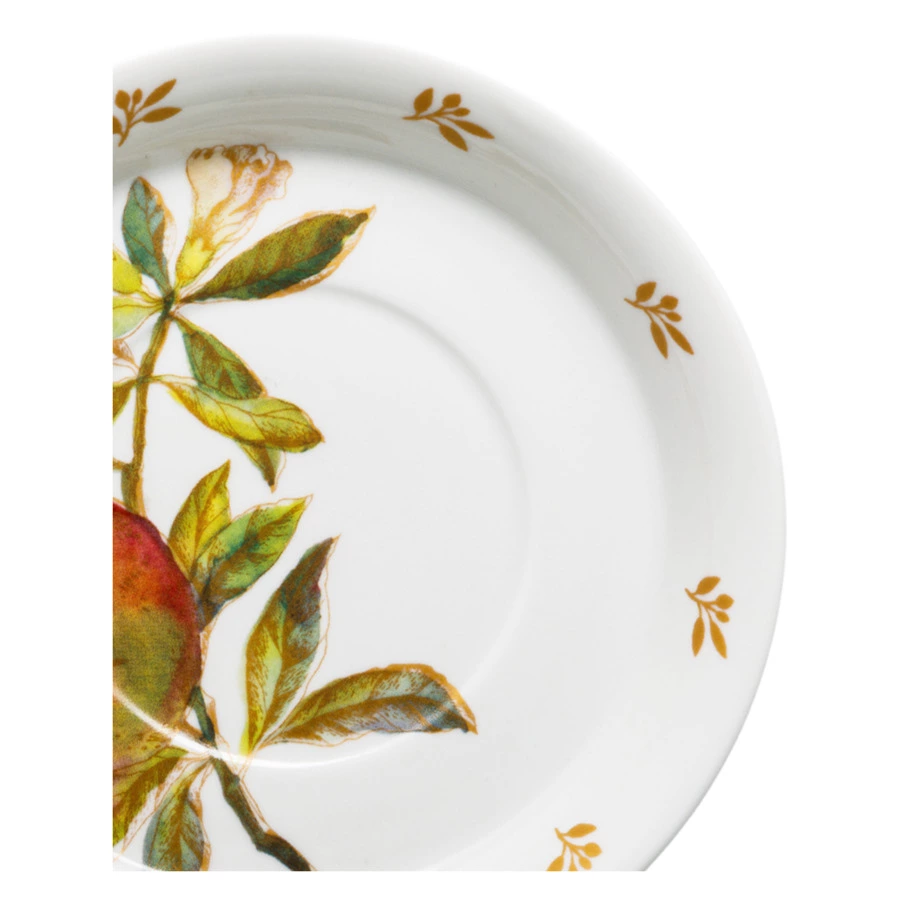 Чашка чайная с блюдцем ИФЗ Гербовая Гранаты 230 мл, фарфор твердый