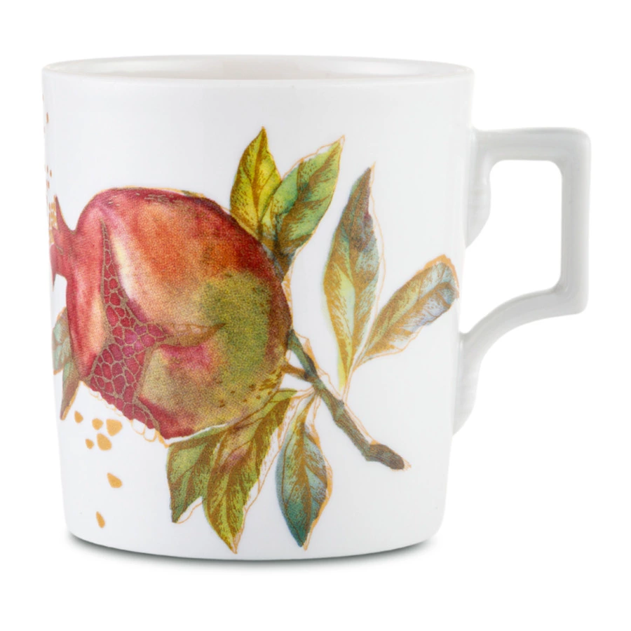 Чашка чайная с блюдцем ИФЗ Гербовая Гранаты 230 мл, фарфор твердый