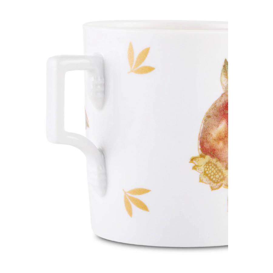 Чашка чайная с блюдцем ИФЗ Гербовая Гранаты 230 мл, фарфор твердый