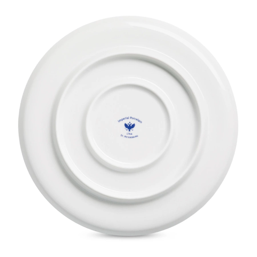 Чашка чайная с блюдцем ИФЗ Колокол Боа радужный 300 мл, фарфор твердый