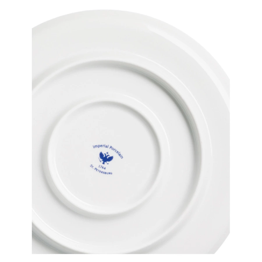 Чашка чайная с блюдцем ИФЗ Колокол Боа радужный 300 мл, фарфор твердый