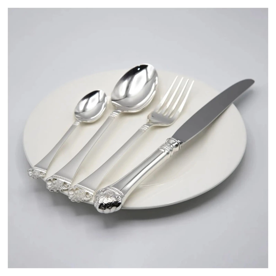 Набор столовых приборов в футляре АргентА Афина 1447,42 г, на 6 персон 24 предмета, серебро 925