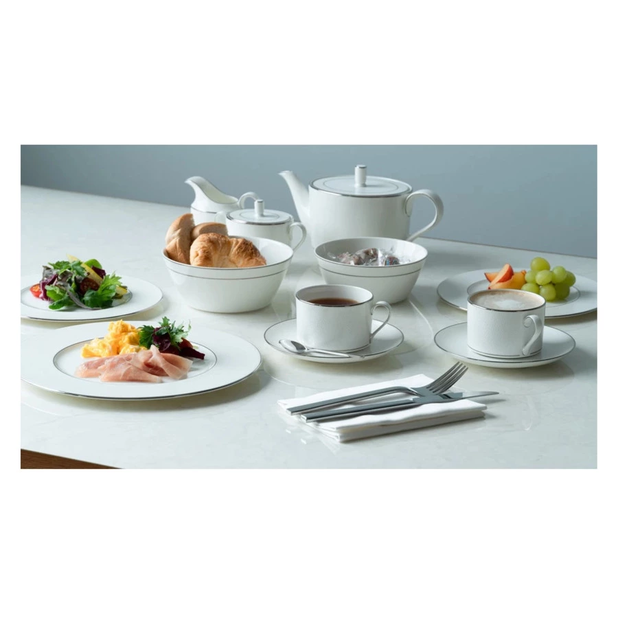 Сервиз чайный Narumi Белый жемчуг на 6 персон 21 предмет, фарфор костяной