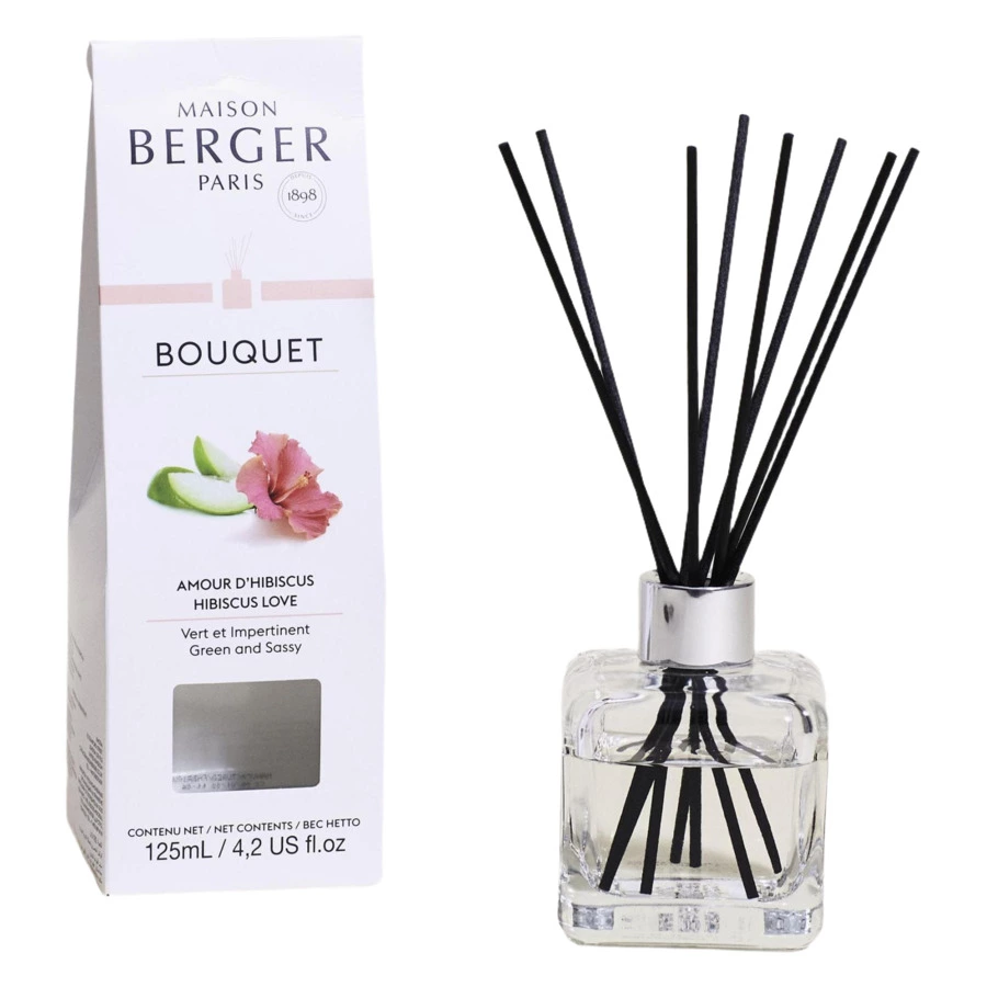Аромадиффузор Maison Berger Гибискус и Яблоко 125 мл, 8 лавсановых палочек, п/к