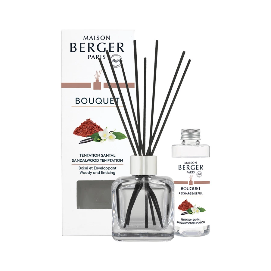 Аромадиффузор Maison Berger Чувственный Сандал 100 мл, 8 лавсановых палочек, п/к
