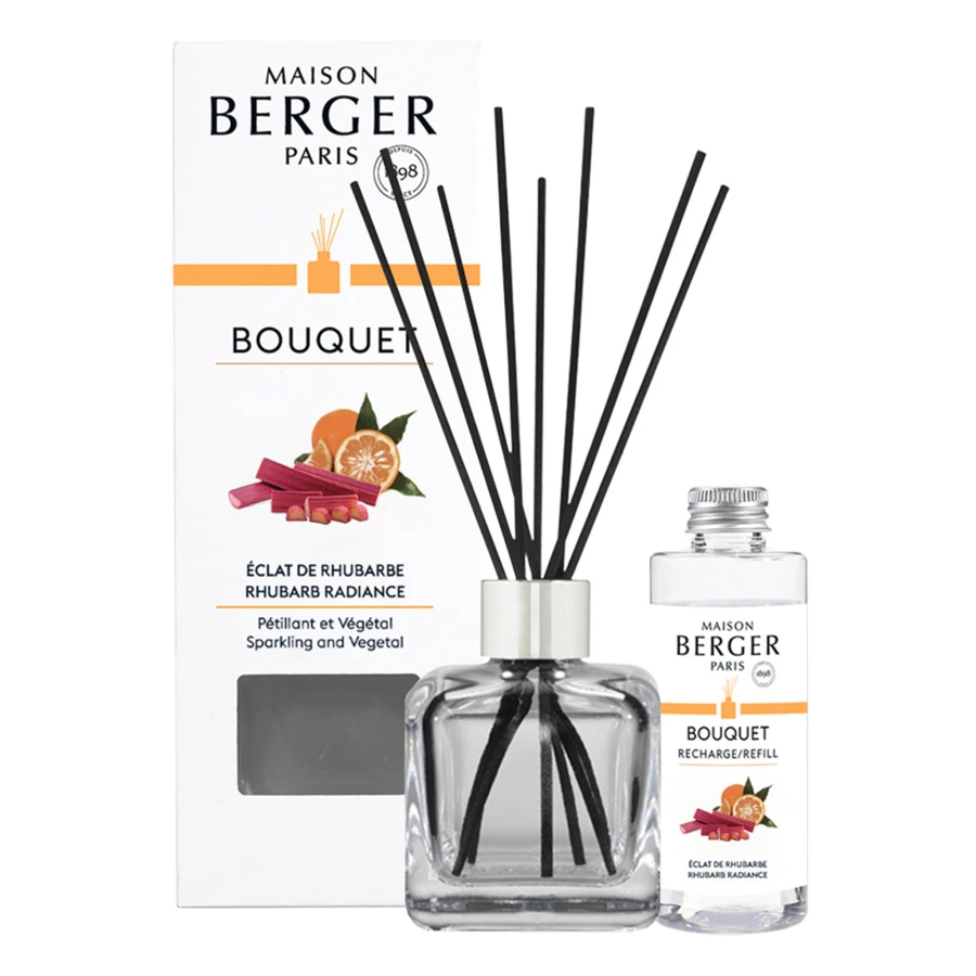 Аромадиффузор Maison Berger Яркий Ревень 100 мл, 8 лавсановых палочек, п/к