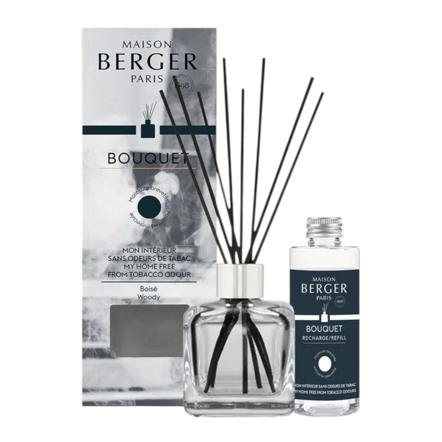 Аромадиффузор Maison Berger Против запаха Табака 100 мл, 8 лавсановых палочек, п/к
