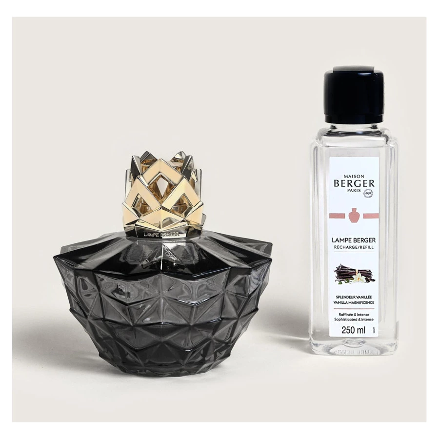 Набор ароматический Maison Berger лампа Берже Кали Черная с ароматом Ванильное Великолепие 250 мл