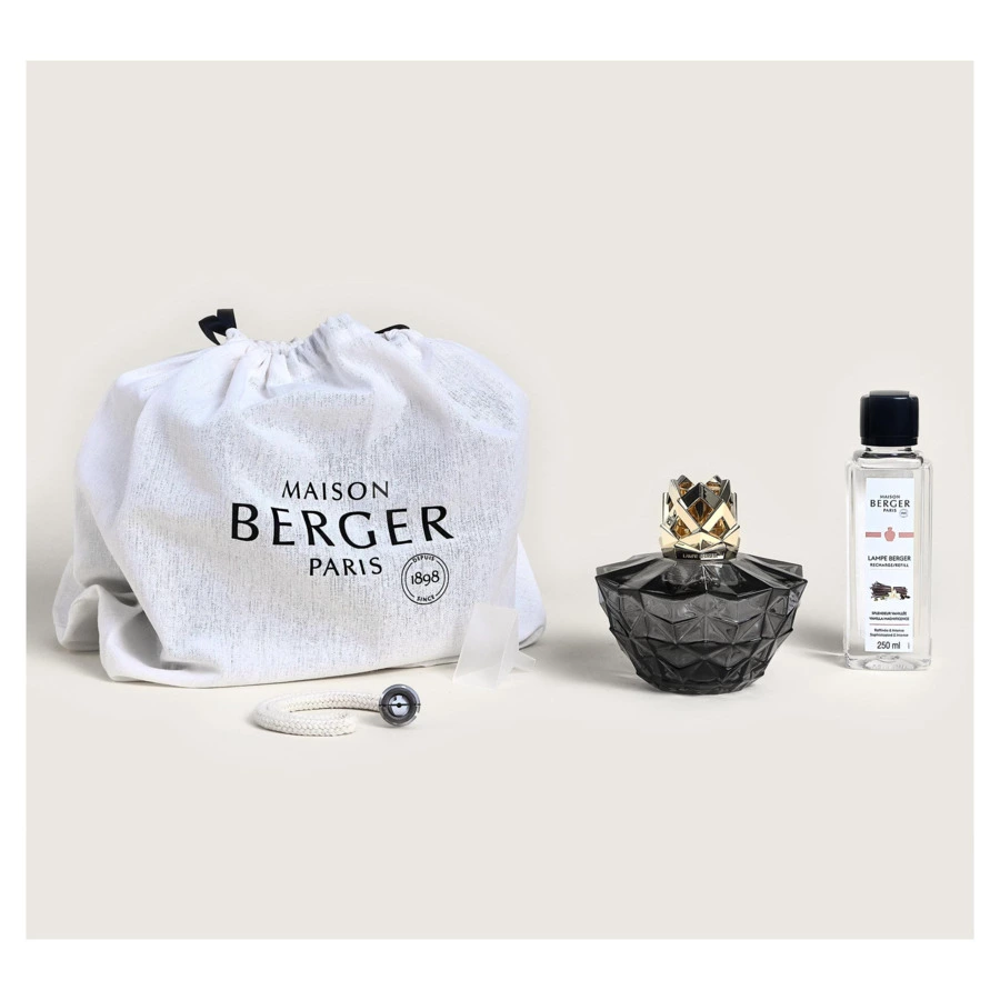 Набор ароматический Maison Berger лампа Берже Кали Черная с ароматом Ванильное Великолепие 250 мл