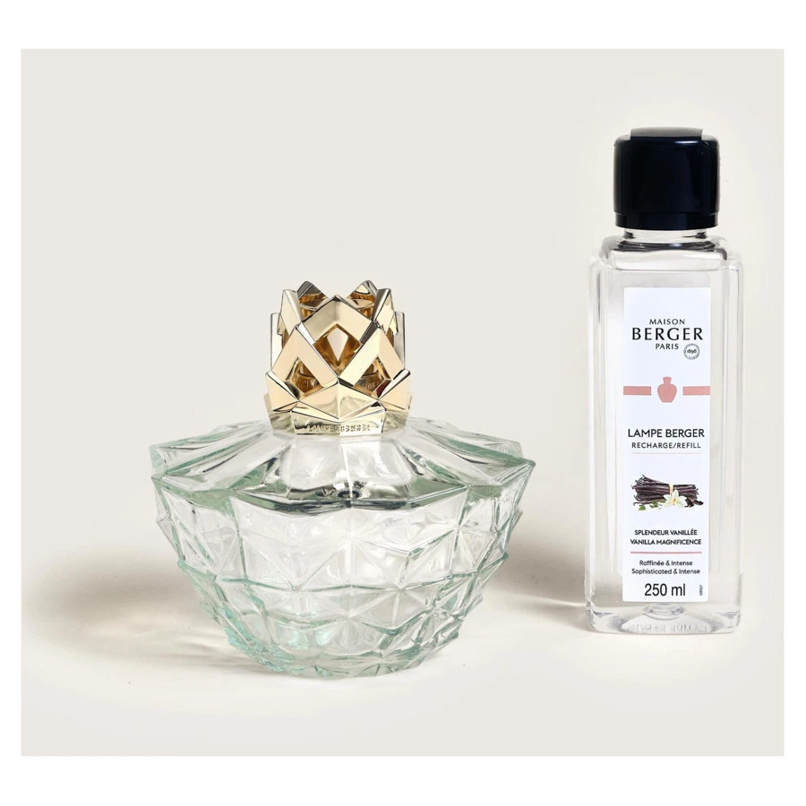 Набор ароматический Maison Berger лампа Берже Кали Прозрачная с ароматом Ванильное Великолепие 250 м