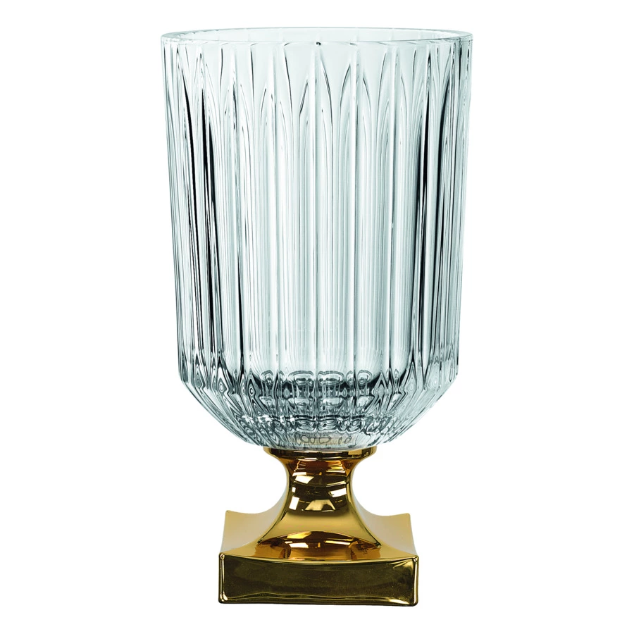 Ваза на золотой ножке Nachtmann MINERVA 32 см, хрусталь бессвинцовый