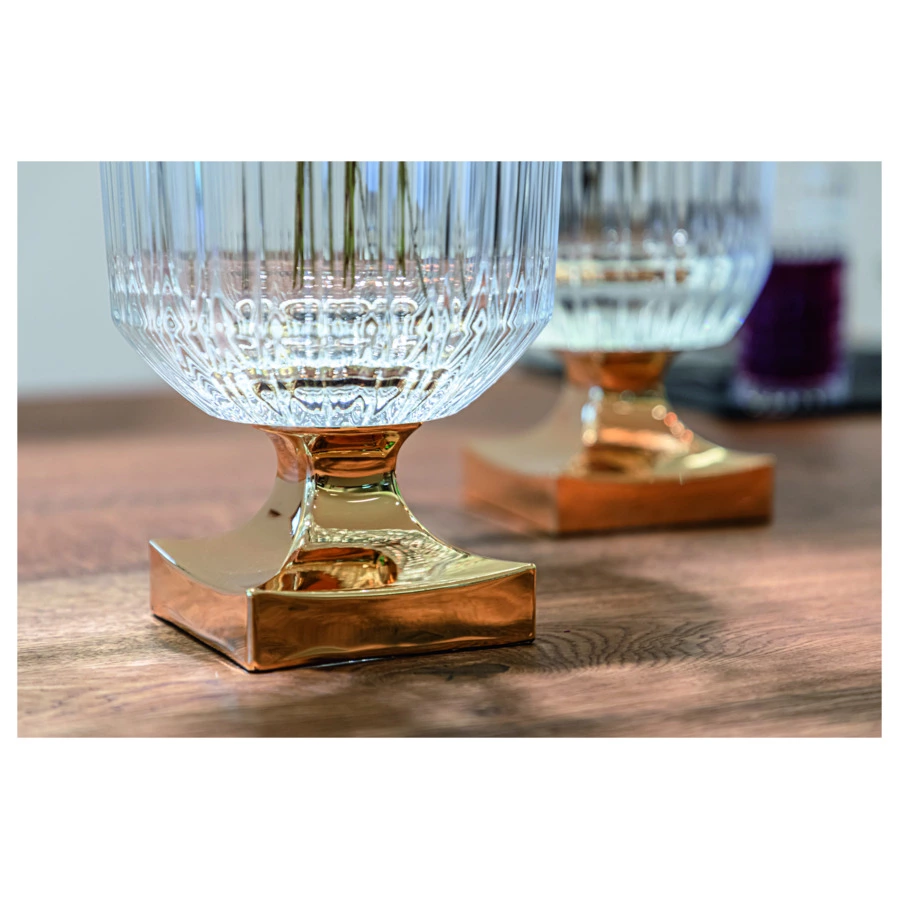 Ваза на золотой ножке Nachtmann MINERVA 32 см, хрусталь бессвинцовый