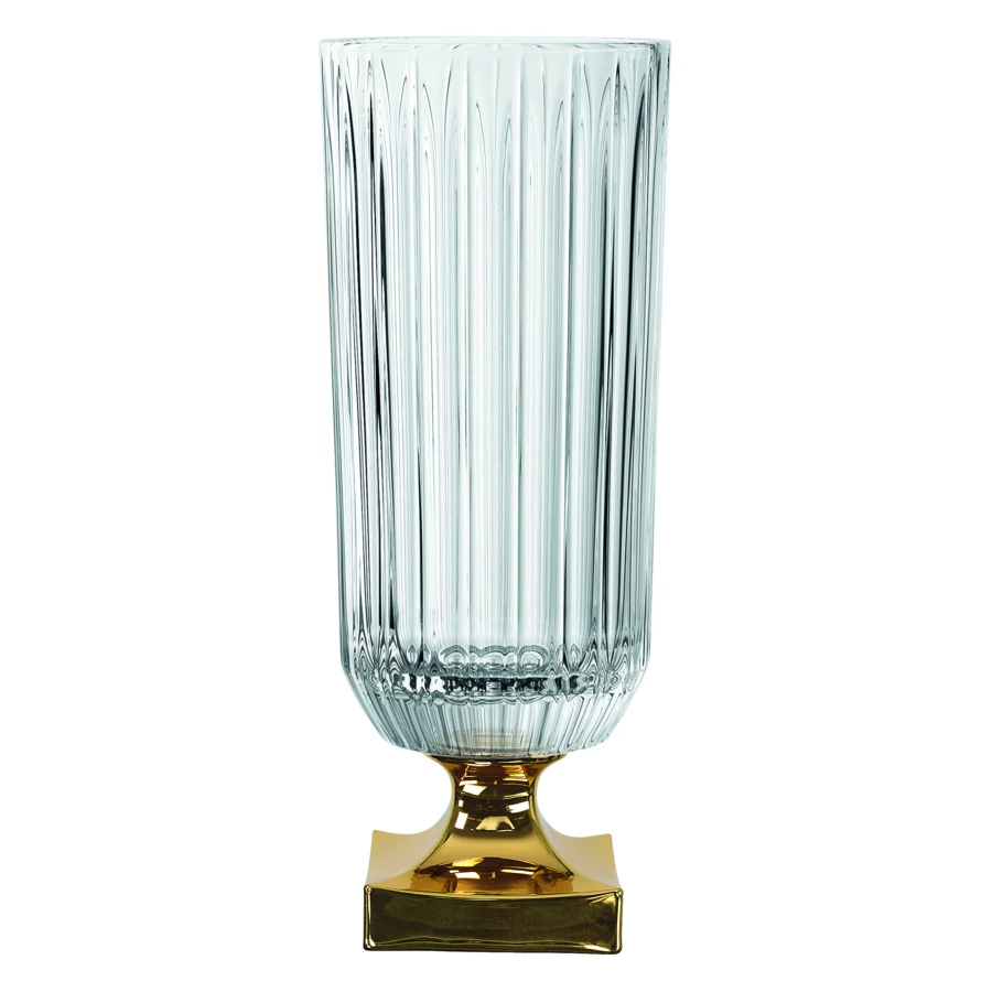 Ваза на золотой ножке Nachtmann MINERVA 40 см, хрусталь бессвинцовый