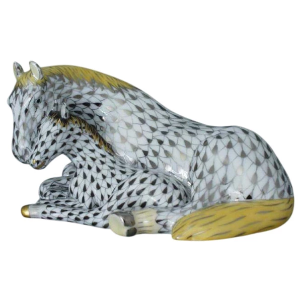 Фигурка Herend Пони с мамой 7х9,5х13 см, фарфор