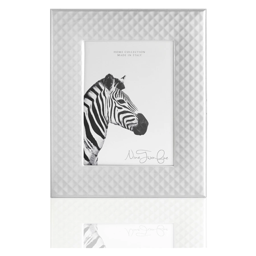 Рамка для фото Intersilver Авангард 13x18 см, белый, алюминий с посеребрением