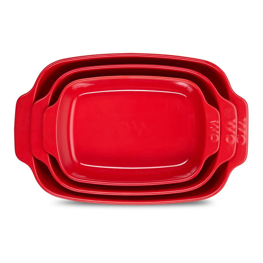 Форма для запекания WO HOME Paola 31х19,3x5,5 см, 1,6 л, жаропрочная керамика, красная