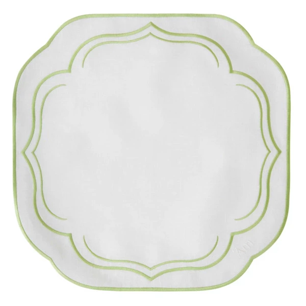 Набор салфеток подстановочных Amitile Сабин Де Барра 40х40 см, 2 шт, лен, зеленый, п/к