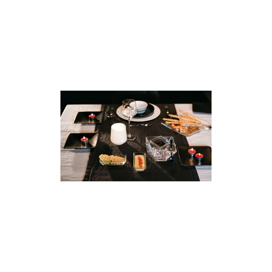 Чаша с ложкой Vidivi Торчелло 14 см, стекло, п/к