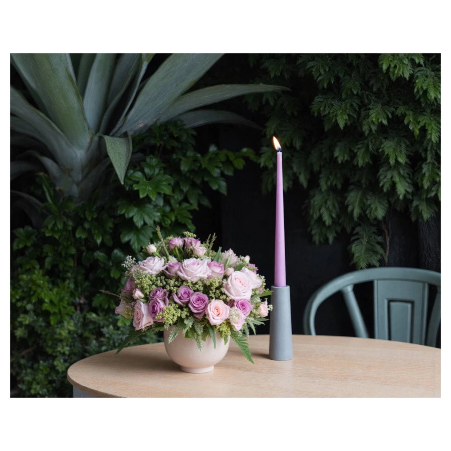 Набор интерьерных свечей Enosens Горная лаванда 45 см, 2 шт, лавандовый