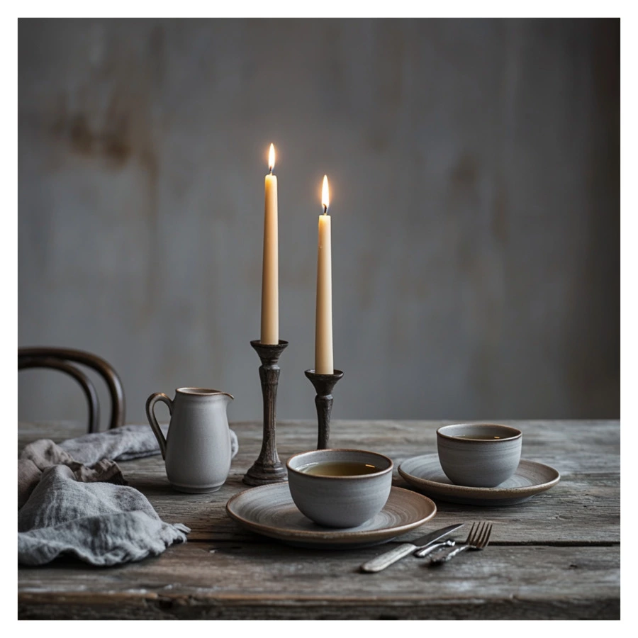 Набор интерьерных свечей Enosens Беспечный сет 45 см, 2 шт, персиковый сад