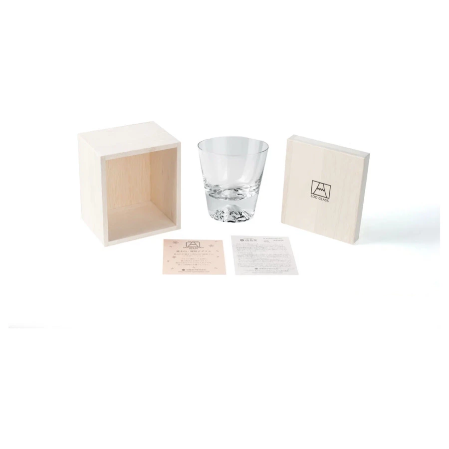 Стакан Tajima Glass Гора Фудзи 270 мл, стекло, деревянная коробка