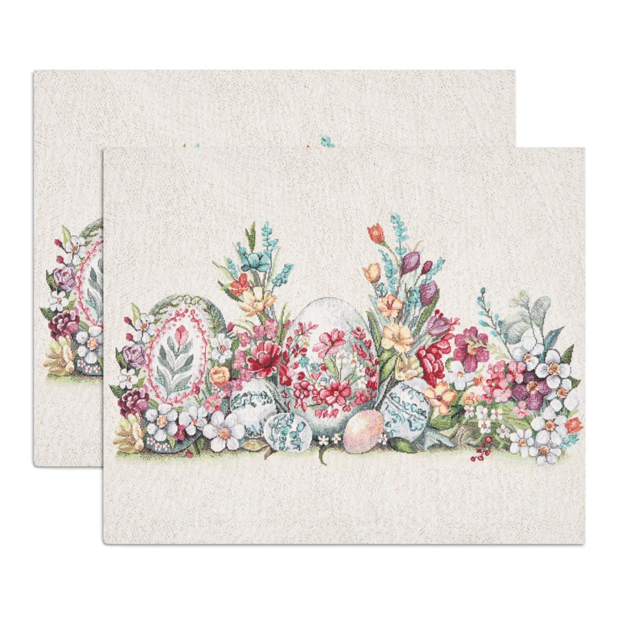 Набор салфеток подстановочных Decor de table Крашенка на счастье ФОН 35х45 см, 2 шт, гобелен