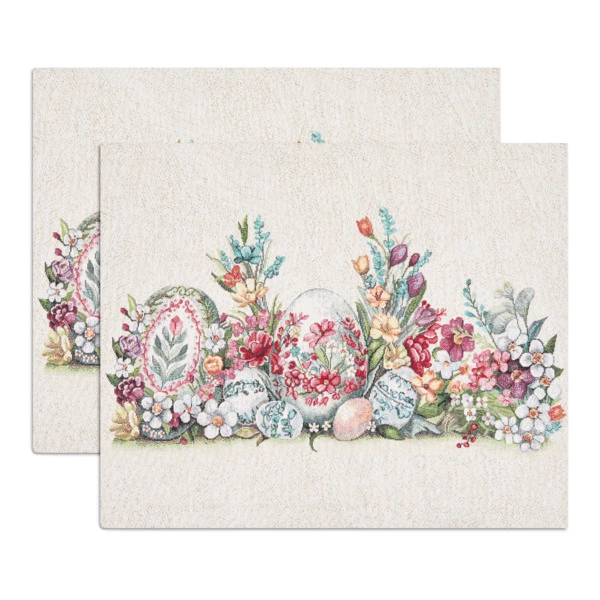 Набор салфеток подстановочных Decor de table Крашенка на счастье ФОН 35х45 см, 2 шт, гобелен