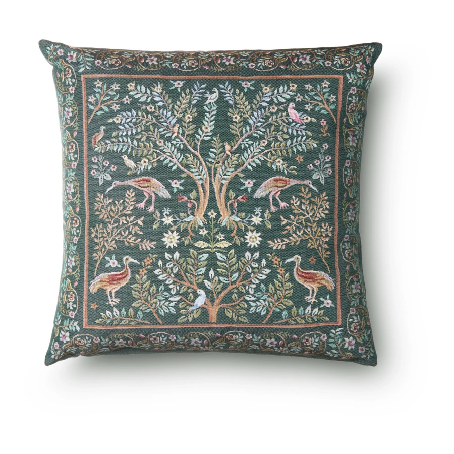 Подушка двусторонняя Decor de table Рапсодия бирюза 45х45 см, гобелен