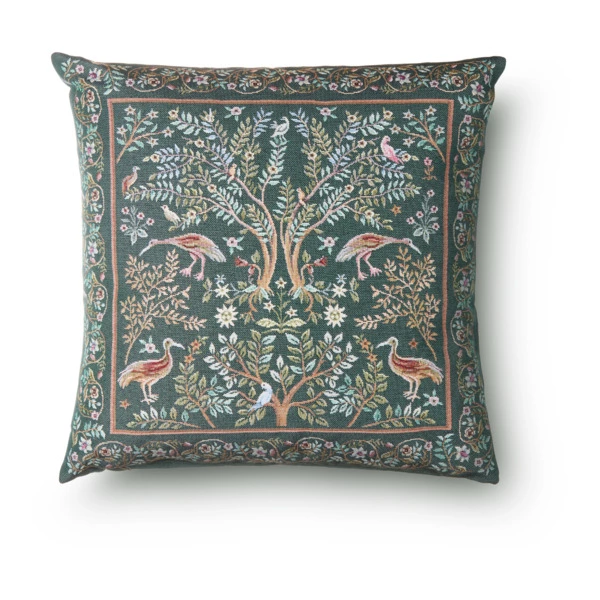 Подушка двусторонняя Decor de table Рапсодия бирюза 45х45 см, гобелен