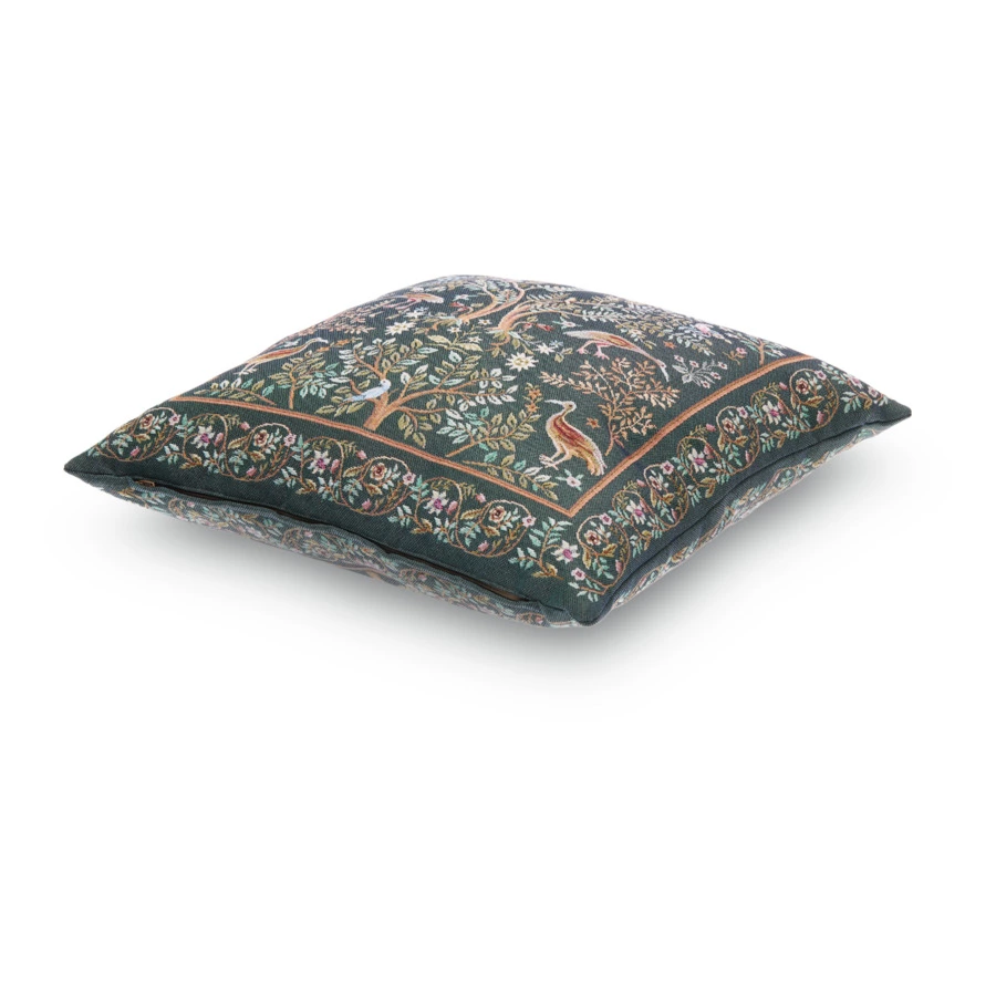 Подушка двусторонняя Decor de table Рапсодия бирюза 45х45 см, гобелен