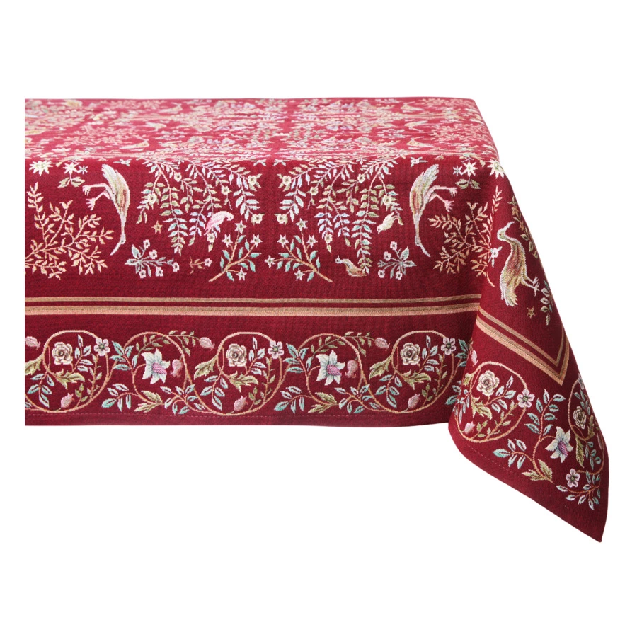 Скатерть квадратная Decor de table Рапсодия бордо 100х100 см, гобелен