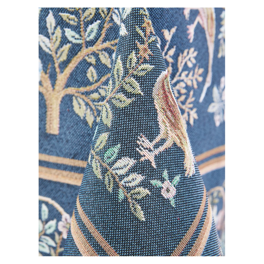 Скатерть квадратная Decor de table Рапсодия кобальт 100х100 см, гобелен