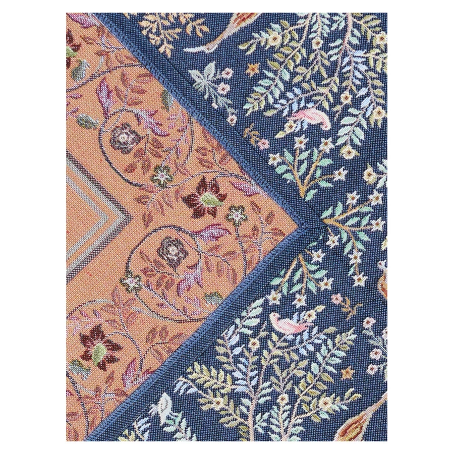 Скатерть квадратная Decor de table Рапсодия кобальт 100х100 см, гобелен