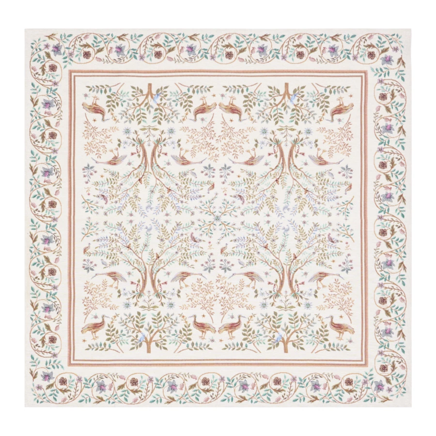 Скатерть квадратная Decor de table Рапсодия крем 100х100 см, гобелен