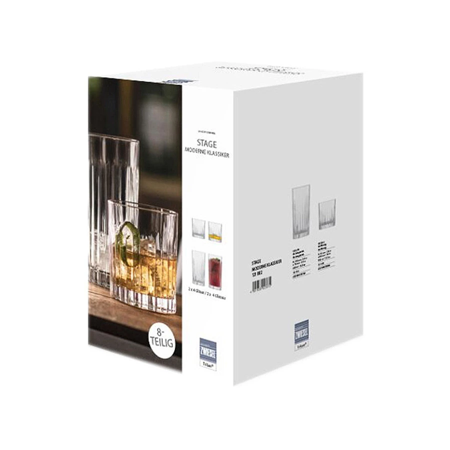 Набор стаканов для виски и воды Schott Zwiesel Stage 8 шт, стекло хрустальное, п/к