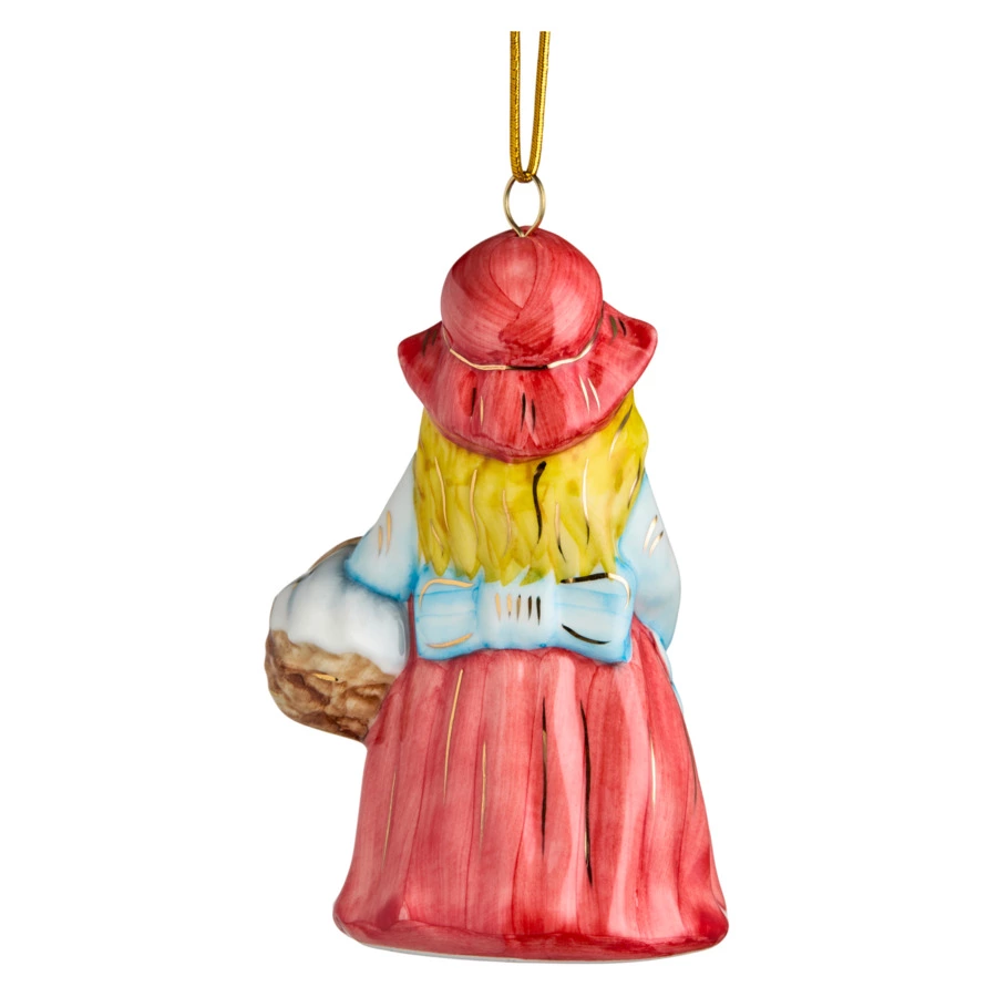 Игрушка елочная Лефортовский фарфор Красная шапочка 7х4,7х10,3 см, фарфор, ручная работа, п/к