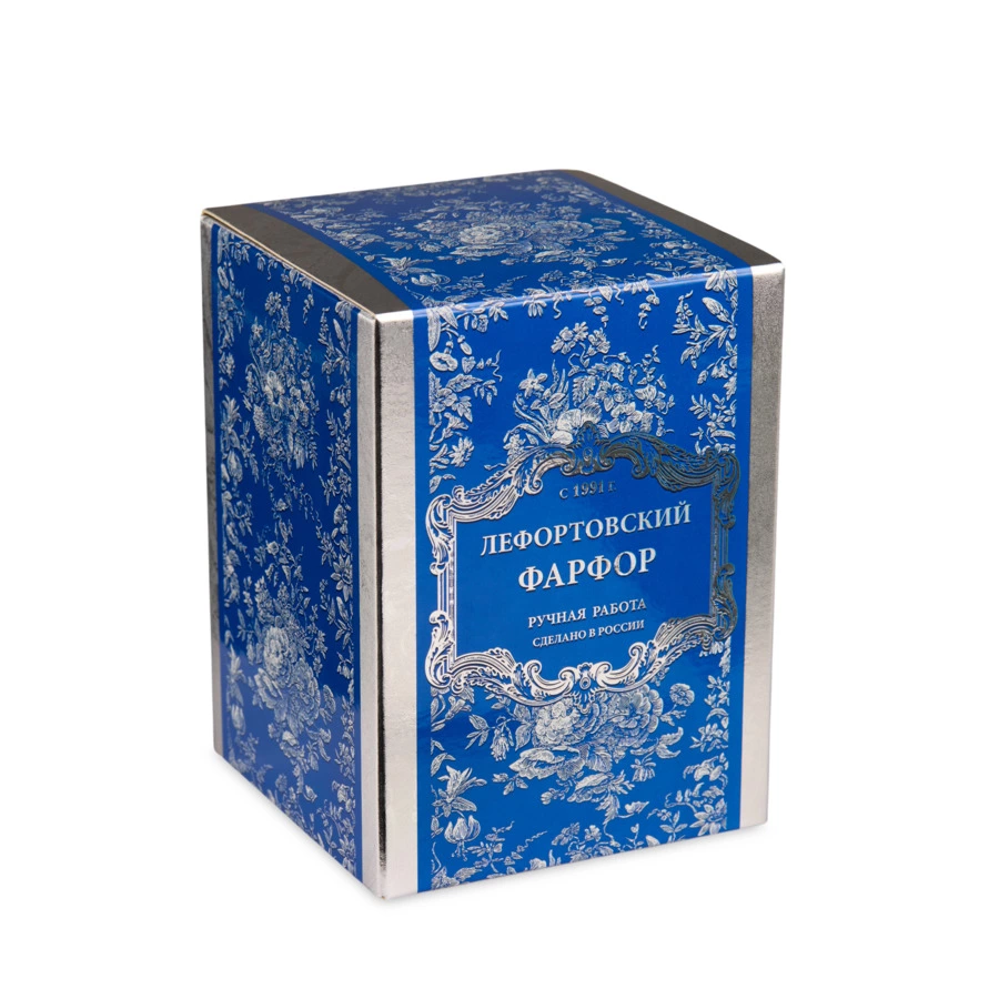 Игрушка елочная Лефортовский фарфор Снегурочка кобальт 4,5х4,5х9 см, фарфор, ручная работа, п/к