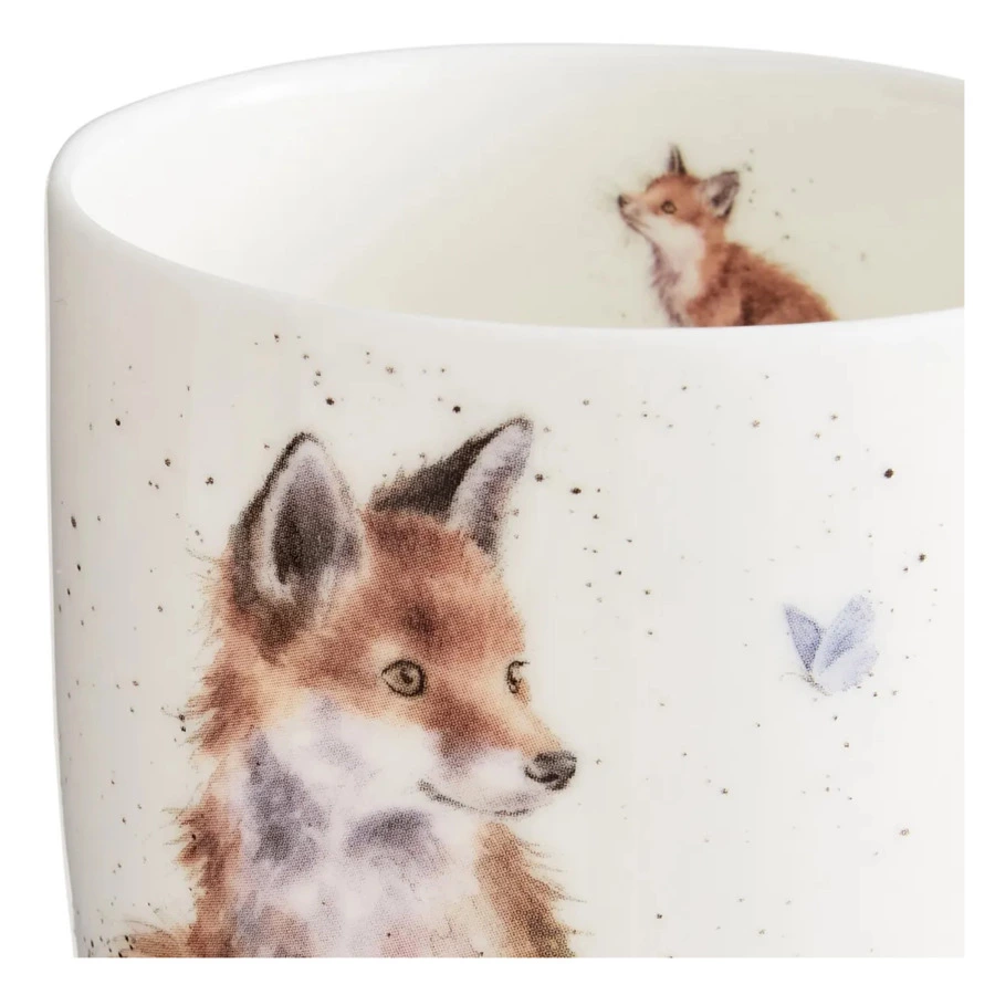 Набор кружек Royal Worcester Забавная фауна Родитель и ребенок Лисички 310 мл, 2 шт, фарфор костяной