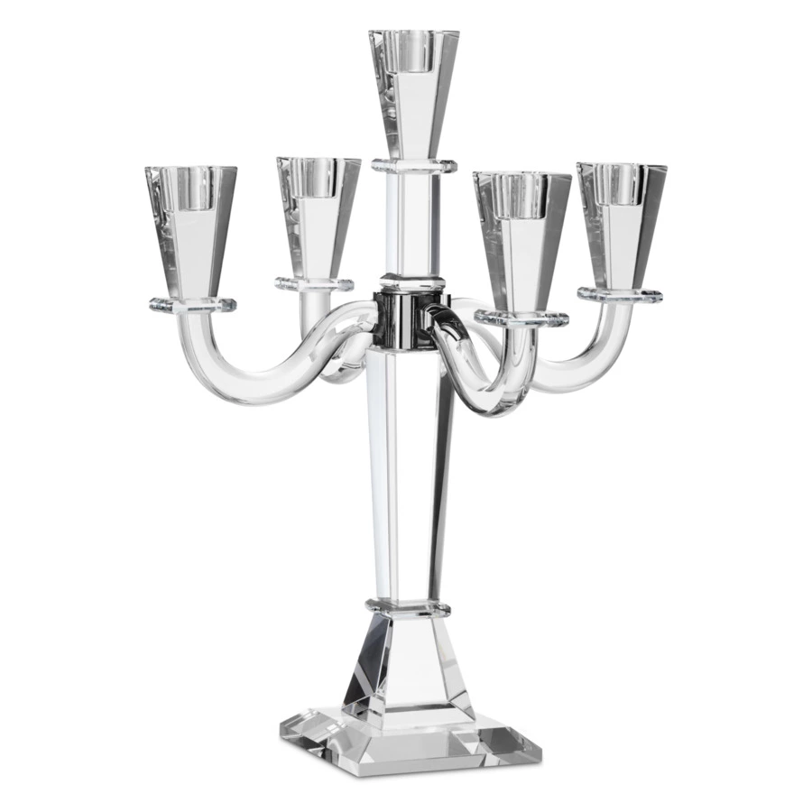 Канделябр на 5 свечей Decor de table Хрустальное вдохновение 33х43 см, хрусталь бессвинцовый, п/к