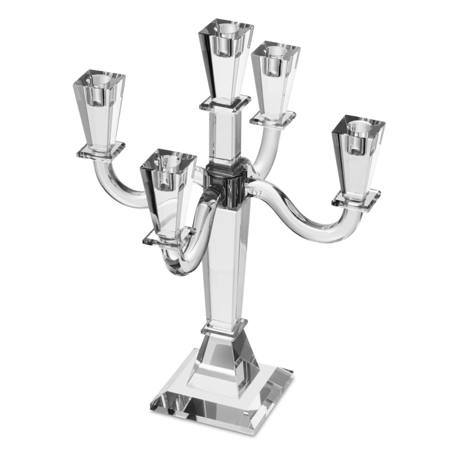 Канделябр на 5 свечей Decor de table Хрустальное вдохновение 33х43 см, хрусталь бессвинцовый, п/к