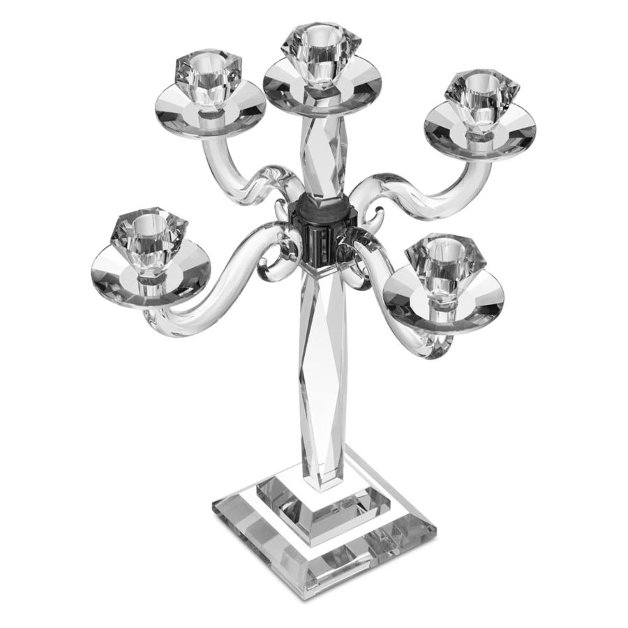 Канделябр на 5 свечей Decor de table Хрустальное вдохновение 43 см, хрусталь, п/к