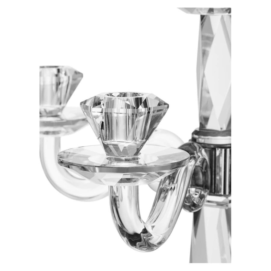 Канделябр на 5 свечей Decor de table Хрустальное вдохновение 43 см, хрусталь, п/к