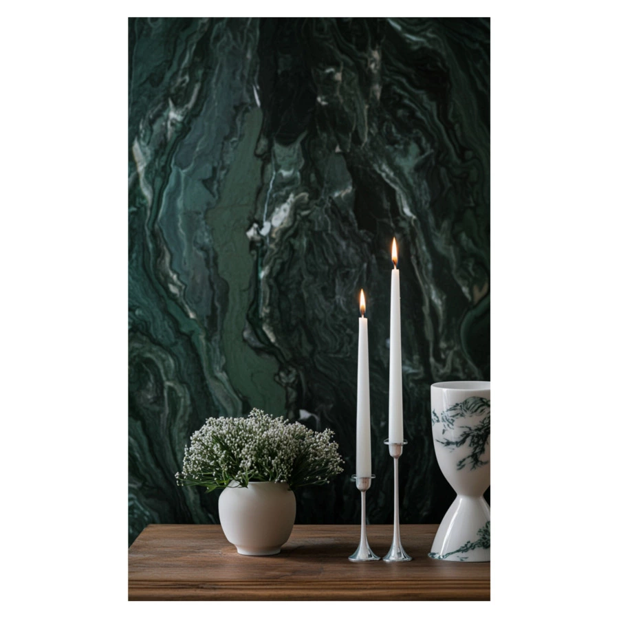 Набор интерьерных свечей Enosens Белая магия 35х2,5 см, 2 шт, белый