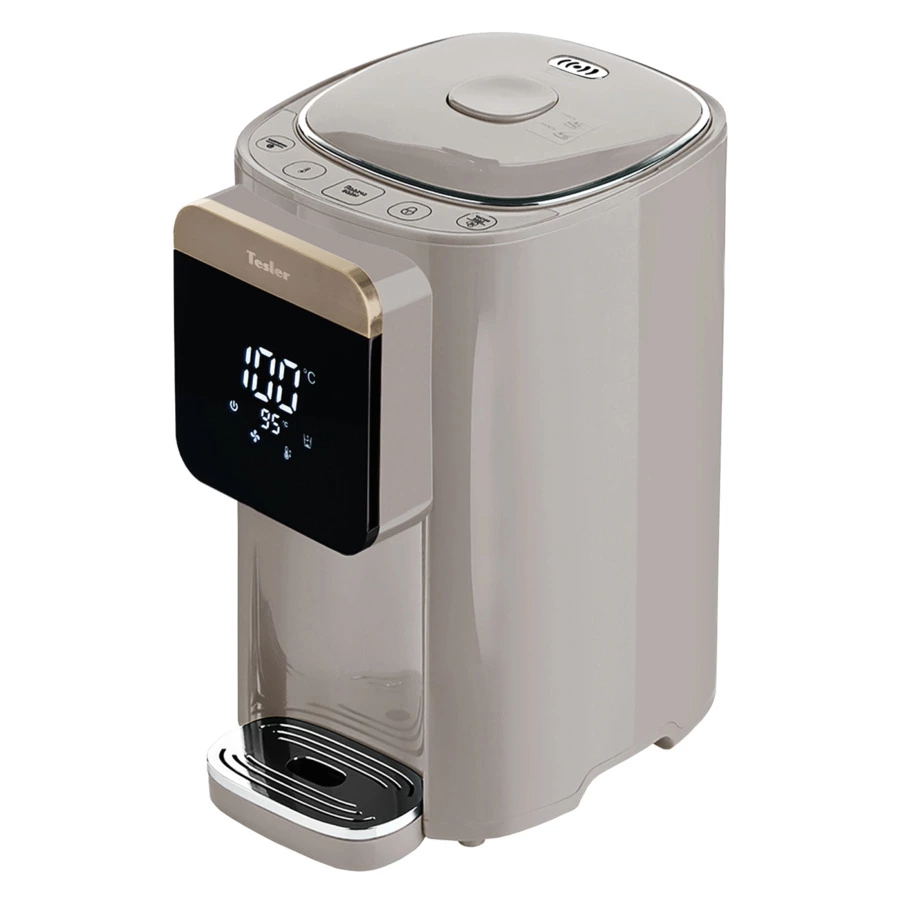 Термопот TESLER Margherita TP-5045 SAND GREY на 5 л, 1200 Вт, LED-дисплей, 33х26х43 см, пластик, сер