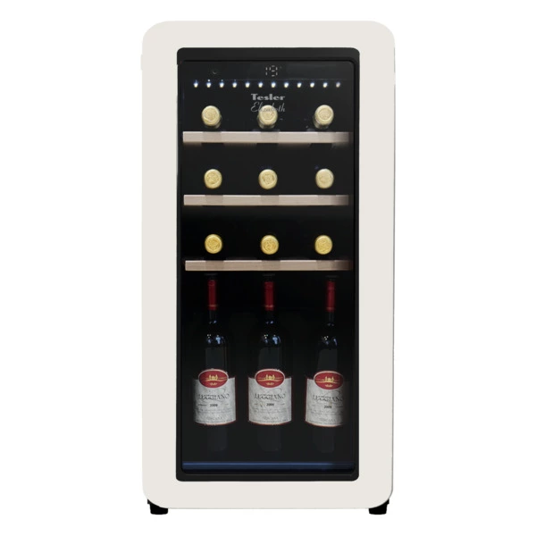 Винный шкаф на 18 бутылок TESLER CWC-188 IVORY 36,6x47,6х74,3 см, 1 зона, от +5°C до +20°C