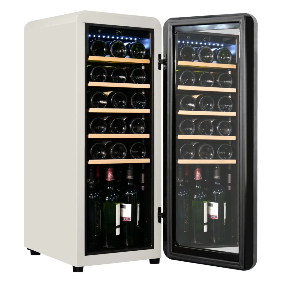 Винный шкаф на 24 бутылки TESLER CWC-248 IVORY 36,6x47,6х92,8 см, 1 зона, от +5°C до +20°C